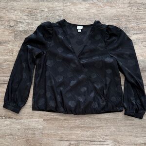 Black Women's Wrap Top